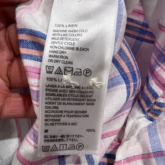 Women’s Tommy Bahama 100% Linen Long Sleeve Button Down Size Medium. - Picture 9 of 15